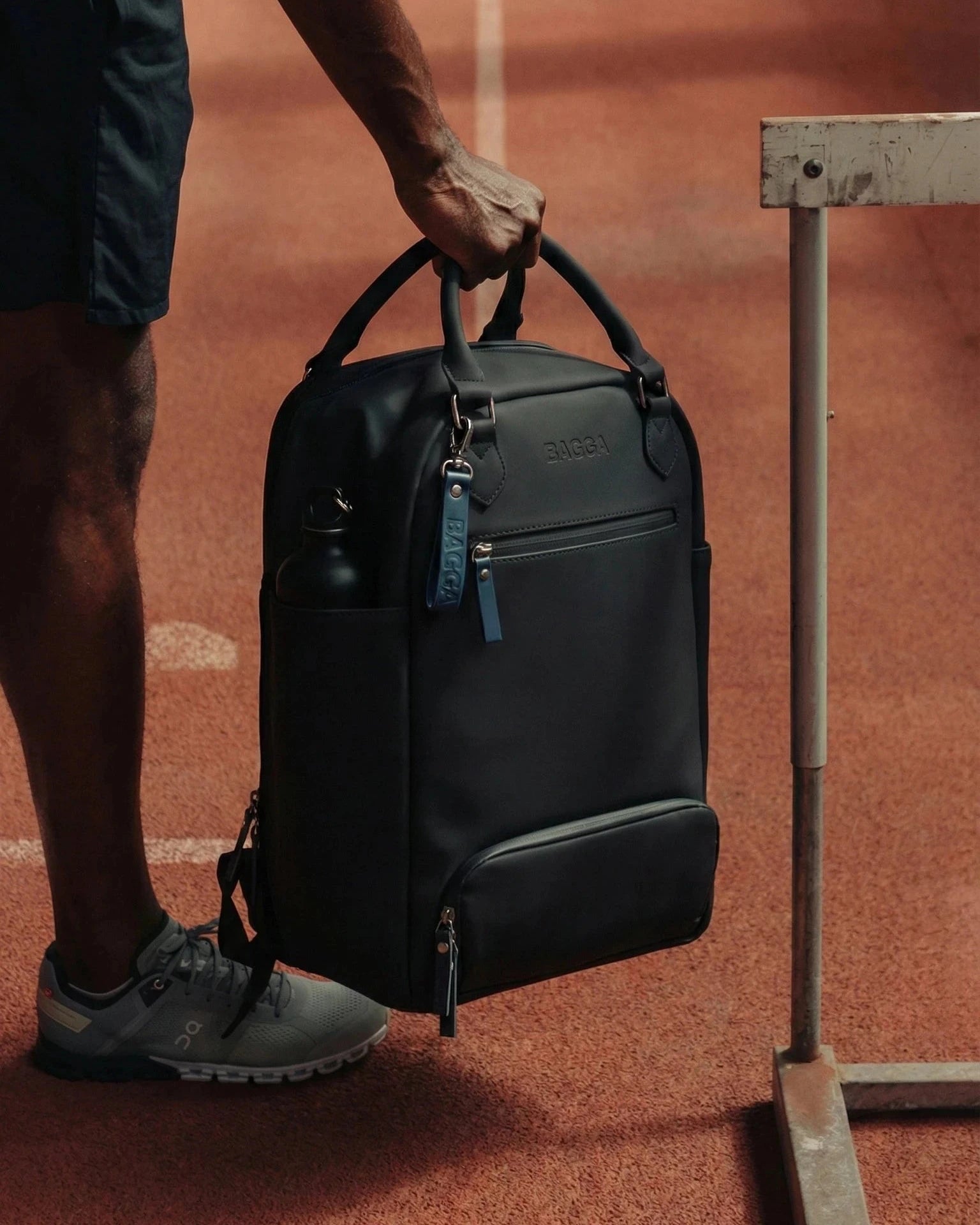 bagga leather backpack De Backpack Zwart